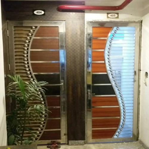 Stainless steel door