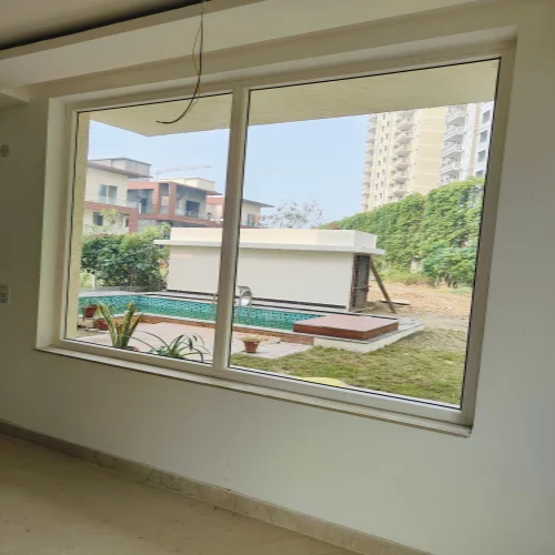 Upvc corner window fix glass